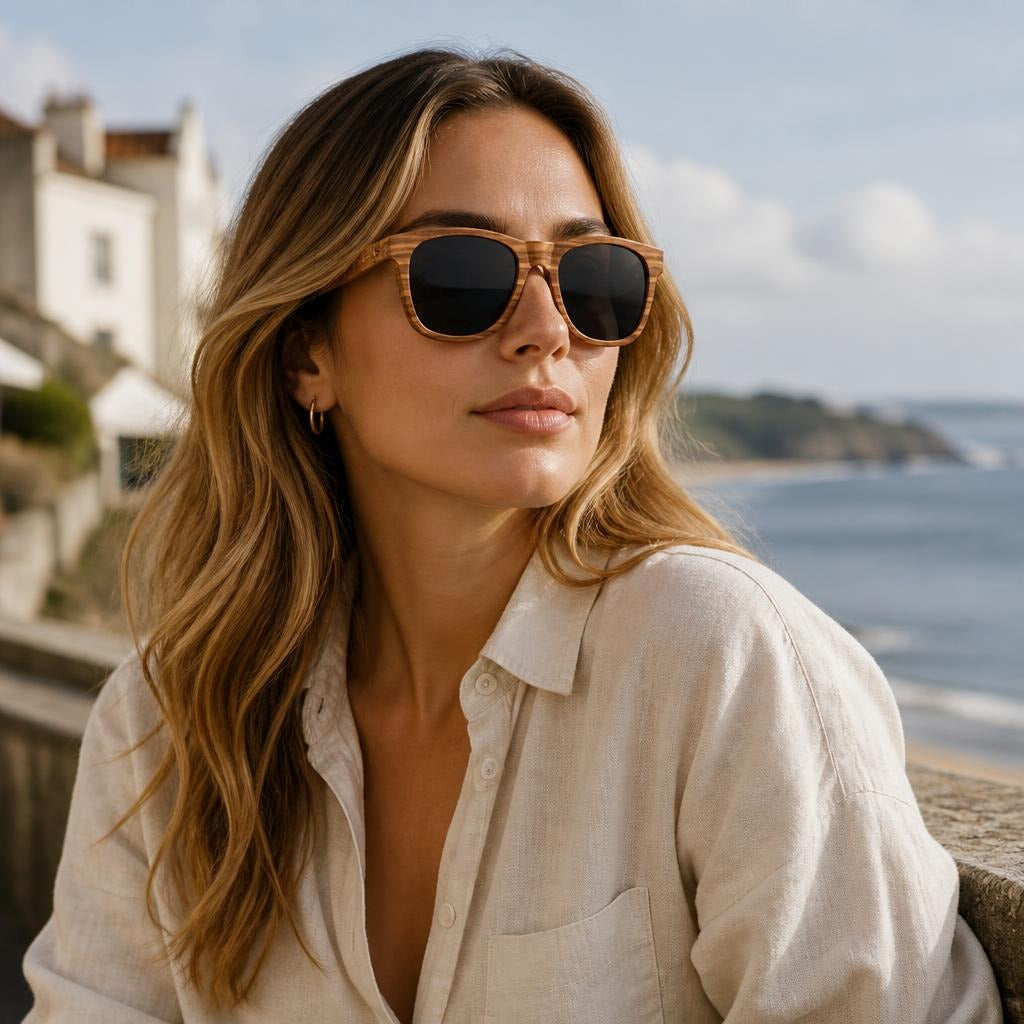 Fenby Bamboo Pilot Sunglasses