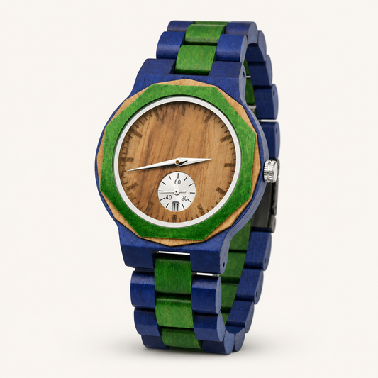 Juniper Dual-Time Wooden Watch