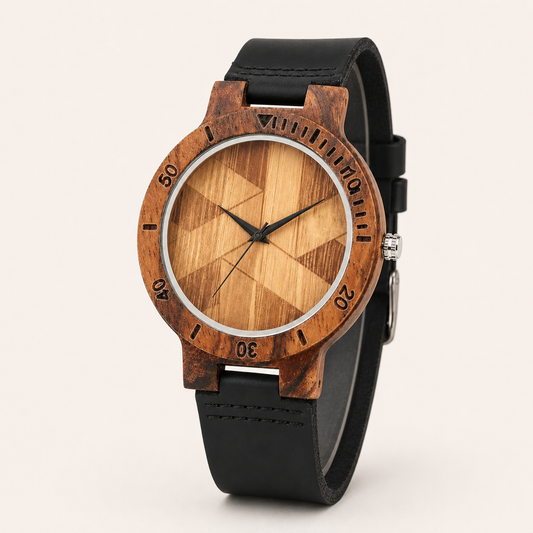 Solstice Geometric Wood Watch
