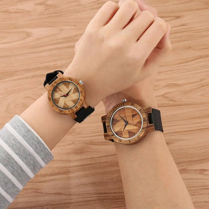 Solstice Geometric Wood Watch