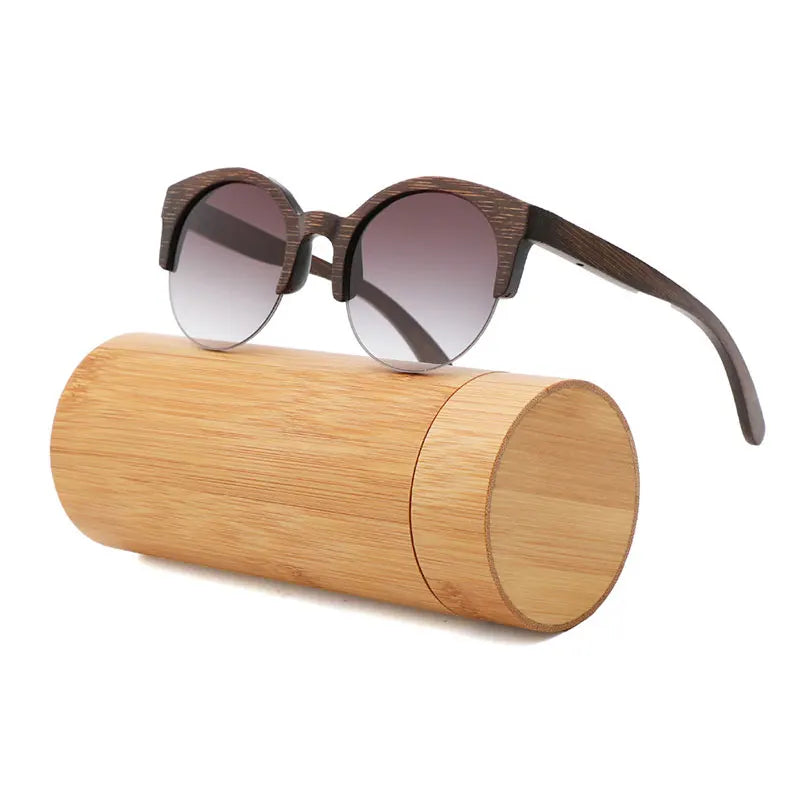 Bramble Bamboo Oval Sunglasses