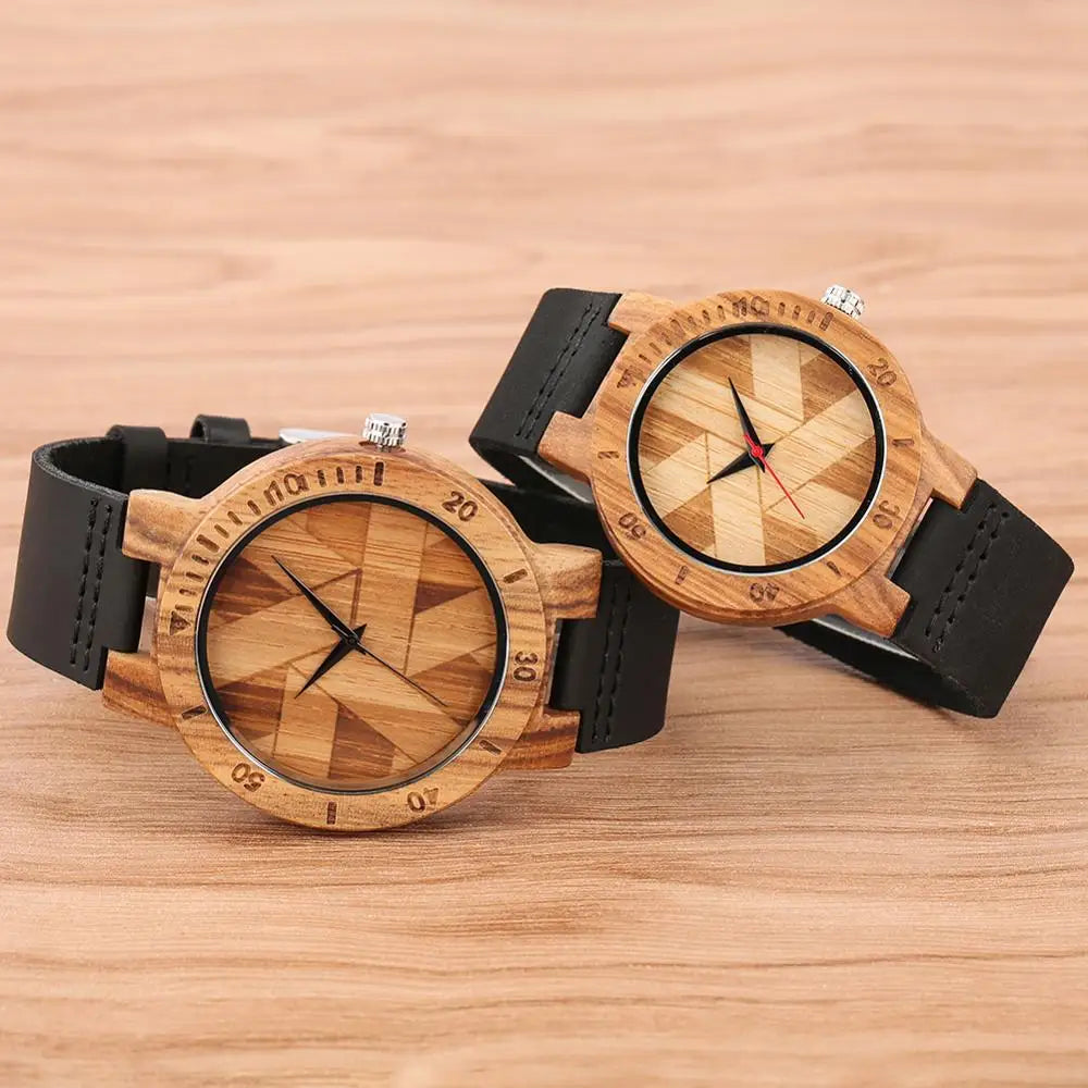 Solstice Geometric Wood Watch