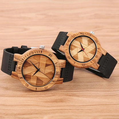 Solstice Geometric Wood Watch