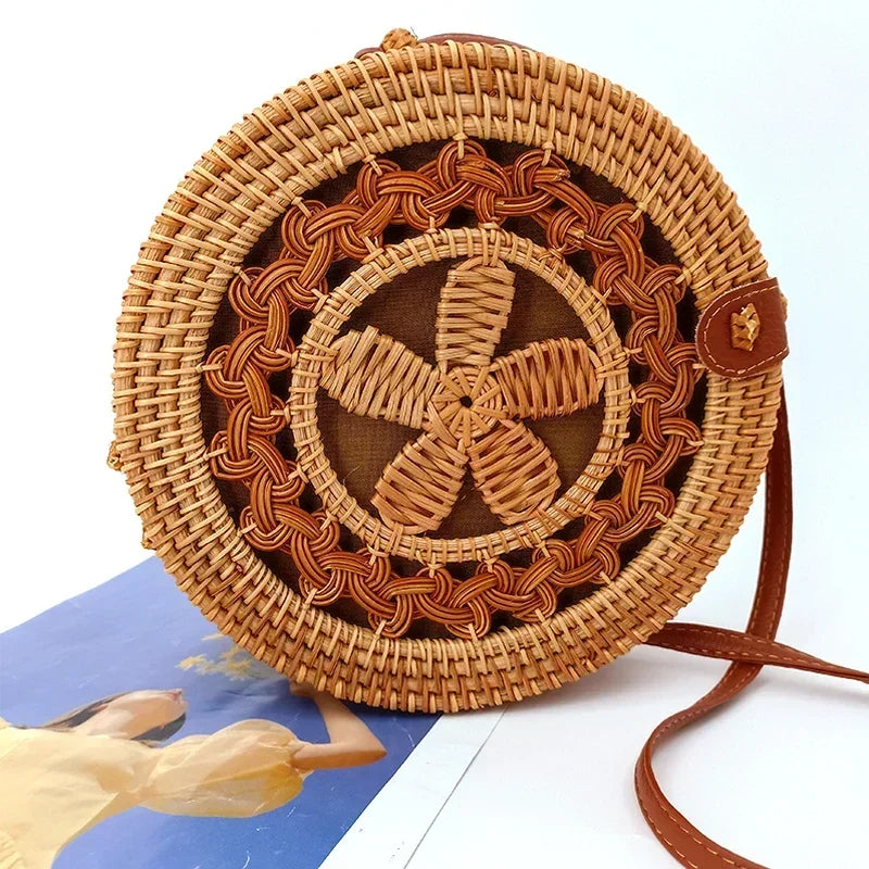 Haven Straw Circle Bag