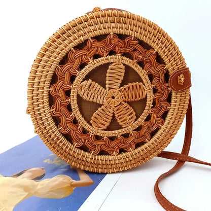 Haven Straw Circle Bag