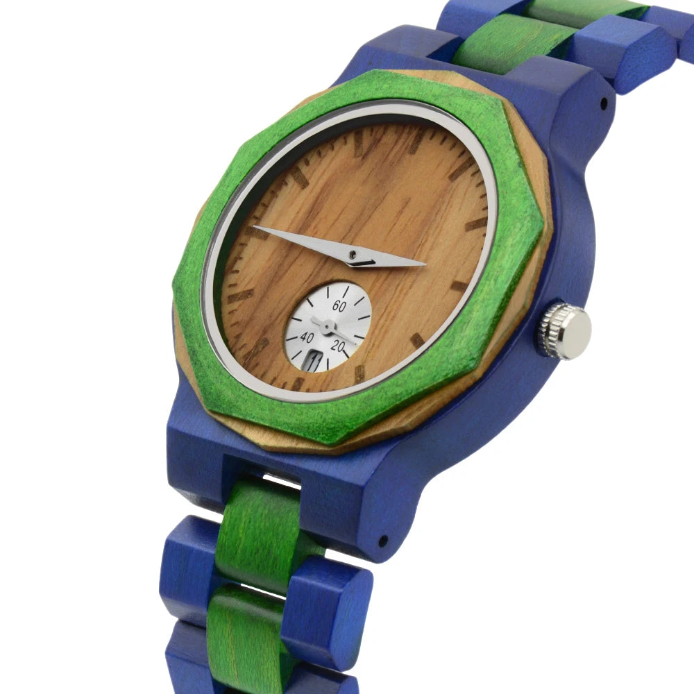 Juniper Dual-Time Wooden Watch