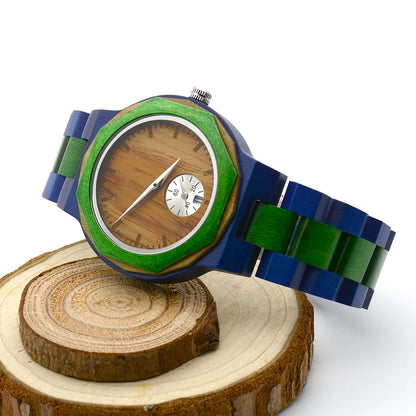 Juniper Dual-Time Wooden Watch