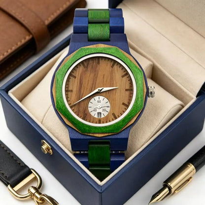 Juniper Dual-Time Wooden Watch
