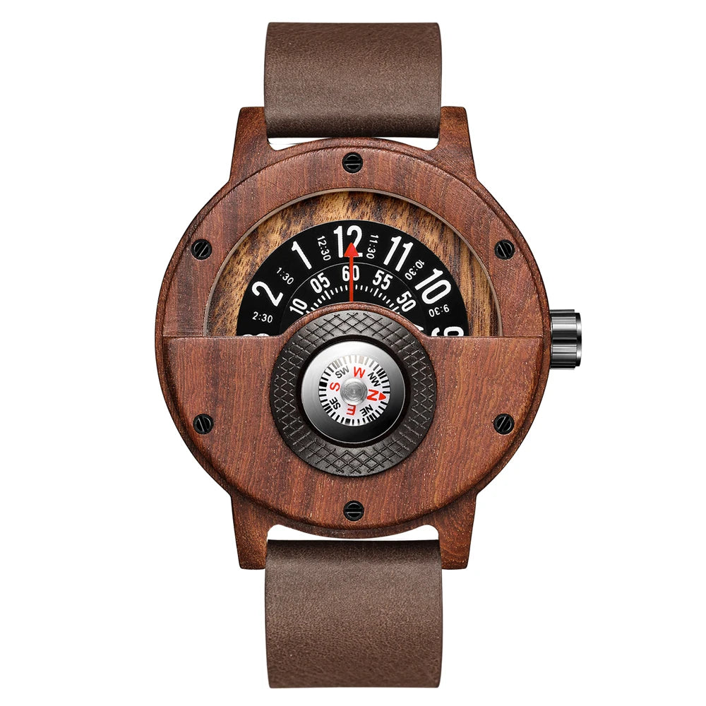 Nomad Turntable Wood Watch