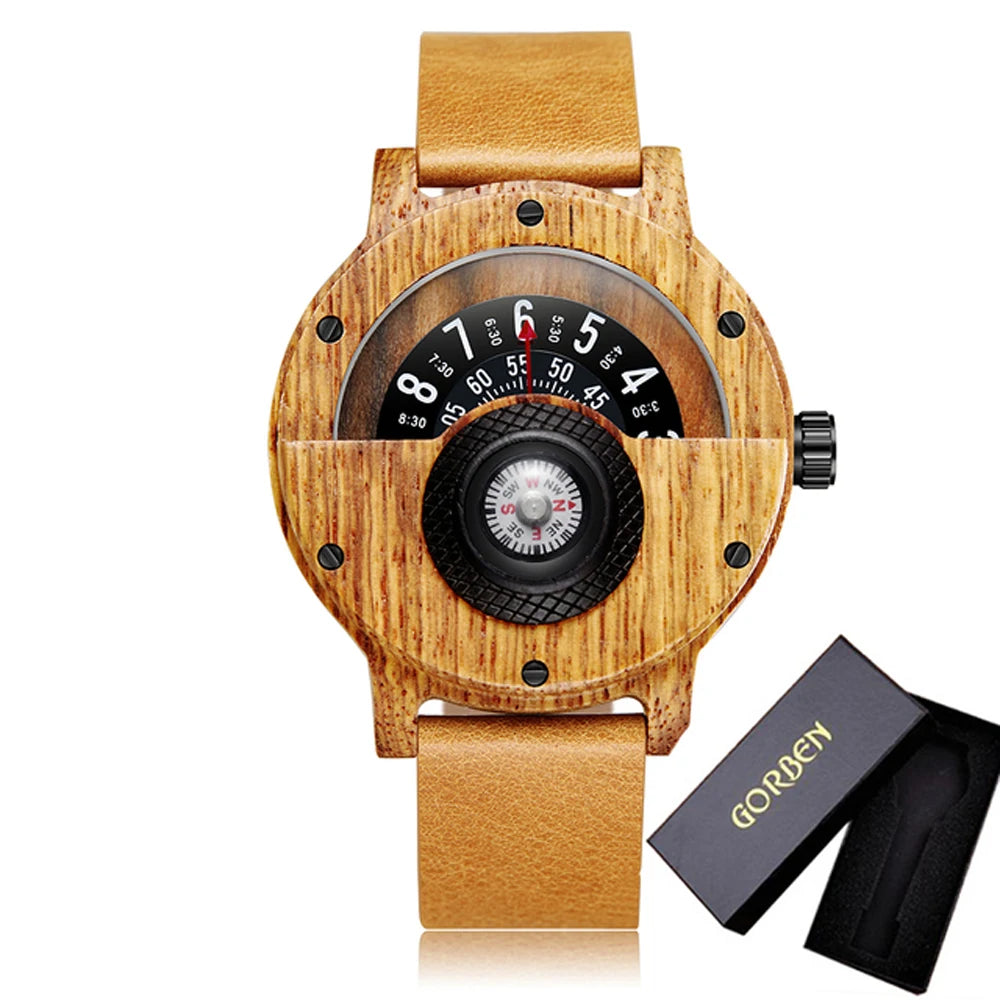 Nomad Turntable Wood Watch