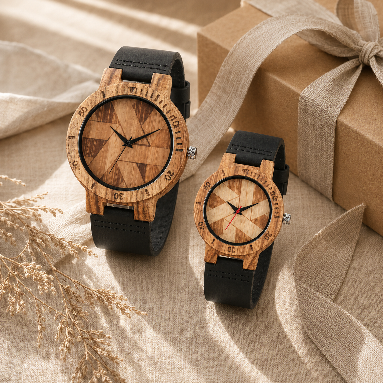 Solstice Geometric Wood Watch
