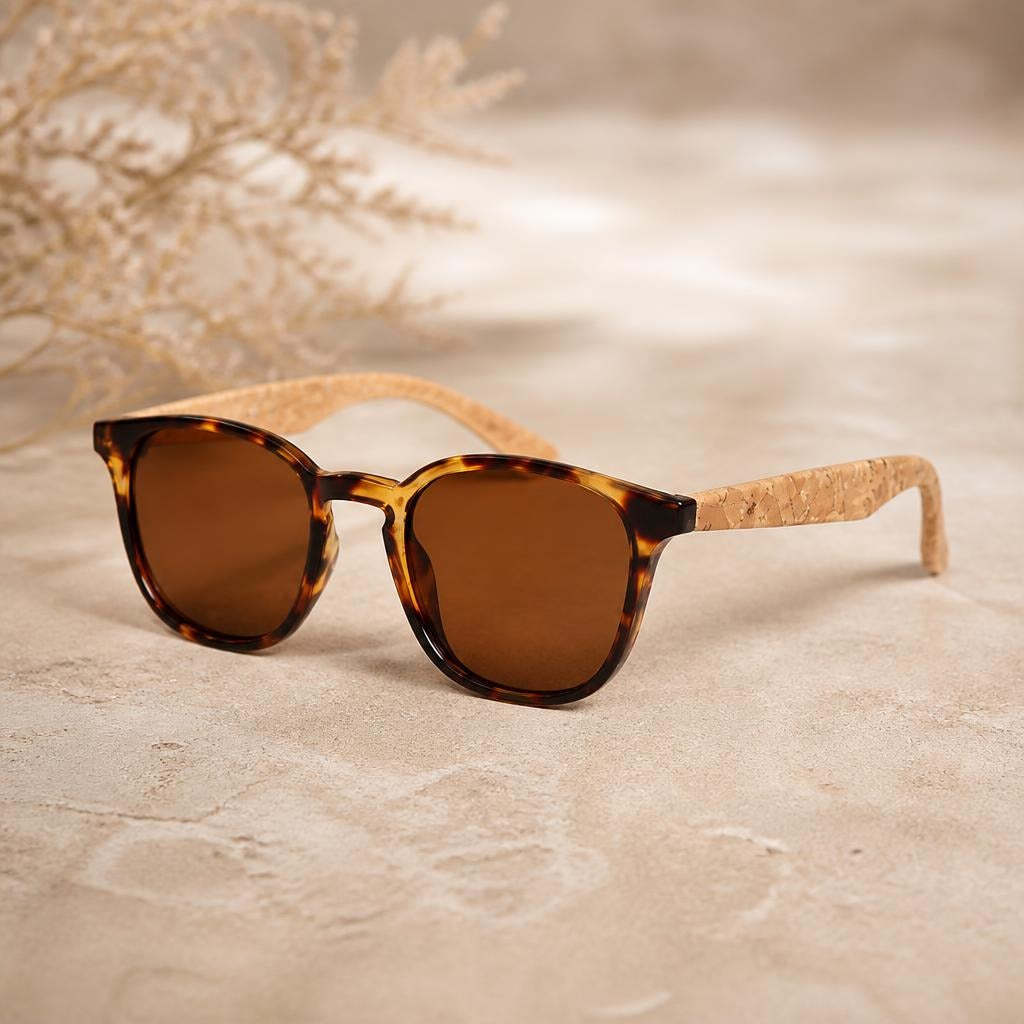 Braemar Bamboo Rectangle Sunglasses