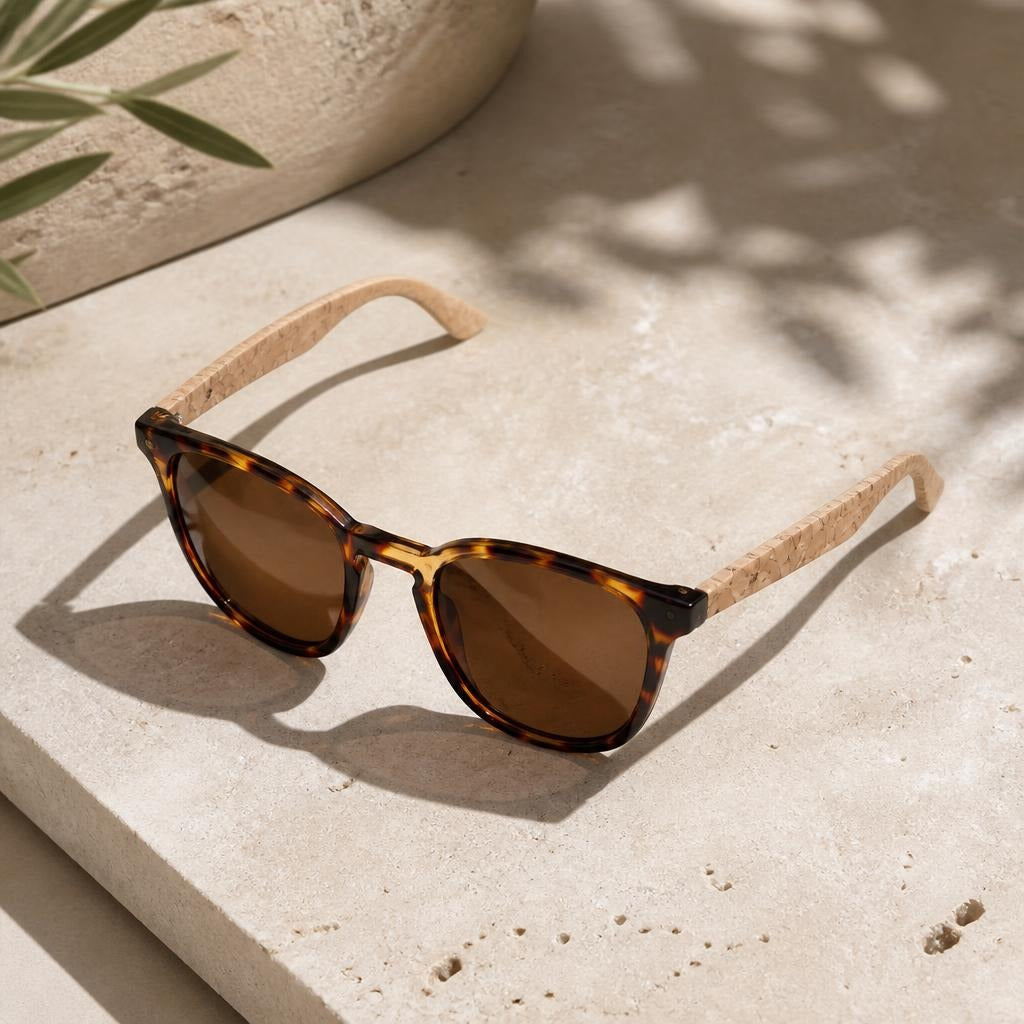 Braemar Bamboo Rectangle Sunglasses