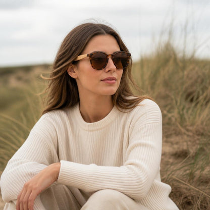 Braemar Bamboo Rectangle Sunglasses