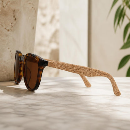 Braemar Bamboo Rectangle Sunglasses