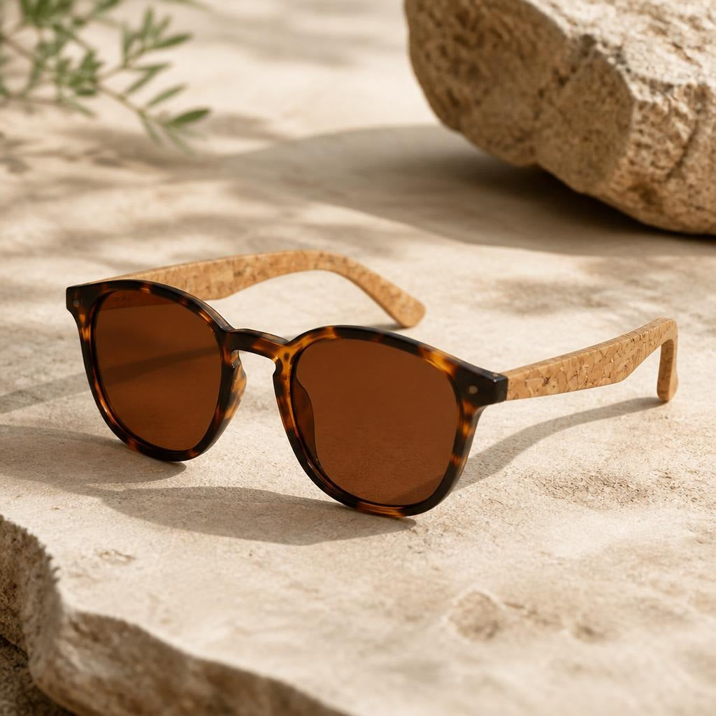 Braemar Bamboo Rectangle Sunglasses