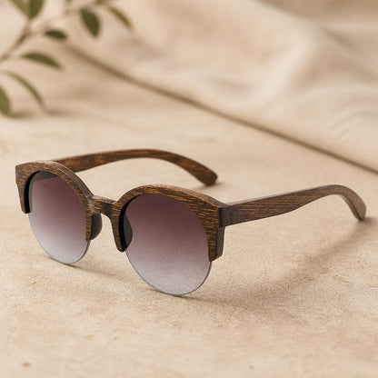 Bramble Bamboo Oval Sunglasses