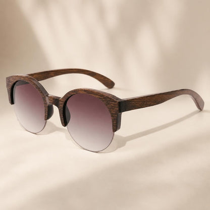 Bramble Bamboo Oval Sunglasses