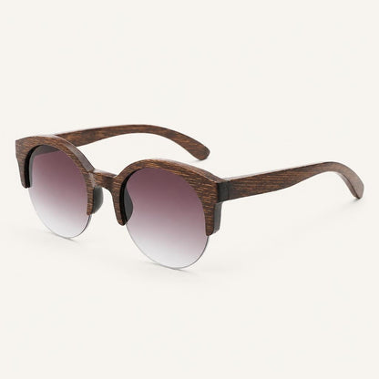 Bramble Bamboo Oval Sunglasses