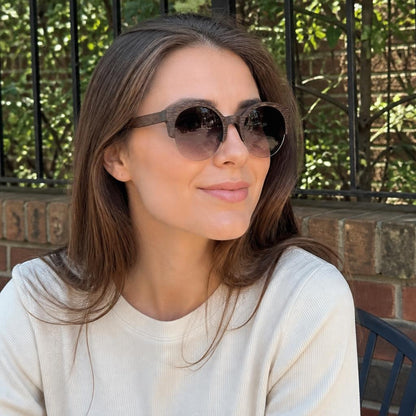 Bramble Bamboo Oval Sunglasses