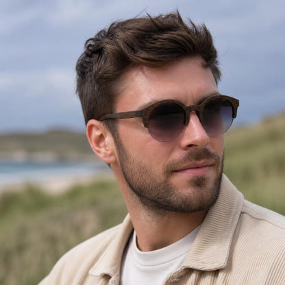 Bramble Bamboo Oval Sunglasses