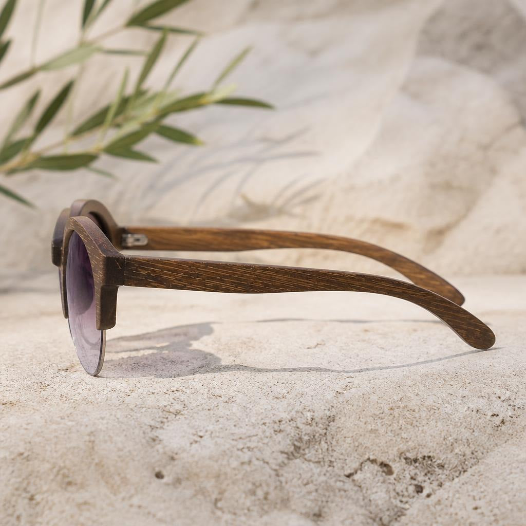 Bramble Bamboo Oval Sunglasses