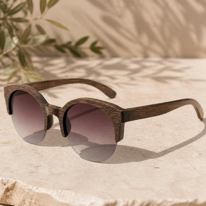 Bramble Bamboo Oval Sunglasses