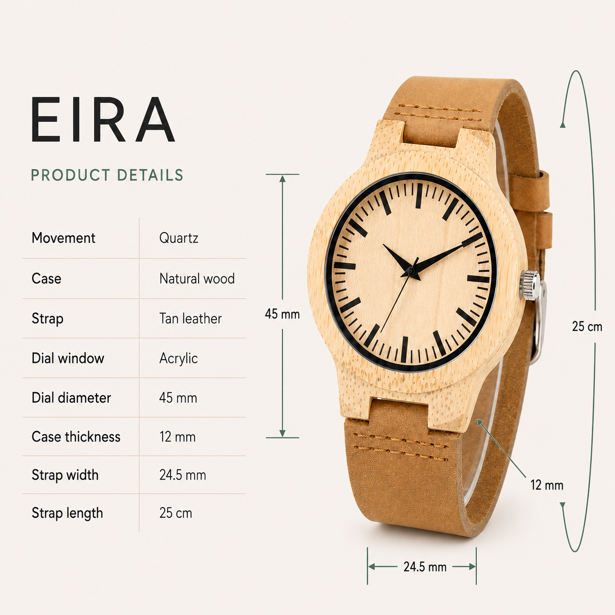 Eira Wooden Watch