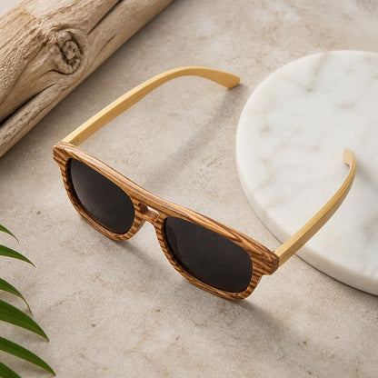 Fenby Bamboo Pilot Sunglasses