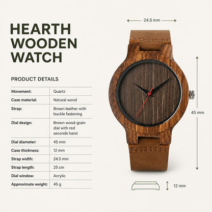 Hearth Wooden Watch