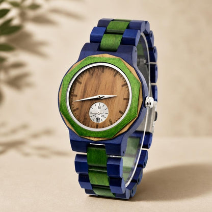 Juniper Dual-Time Wooden Watch