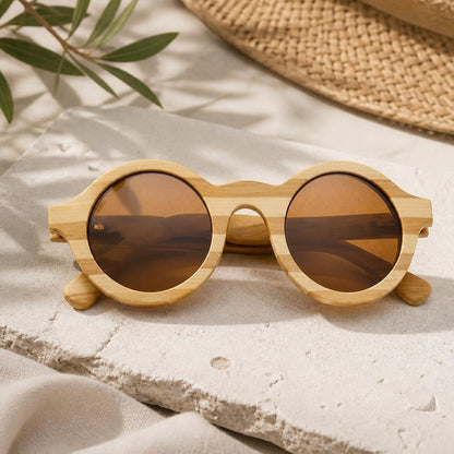 Kestrel Bamboo Oval Sunglasses