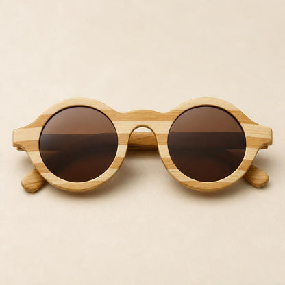 Kestrel Bamboo Oval Sunglasses