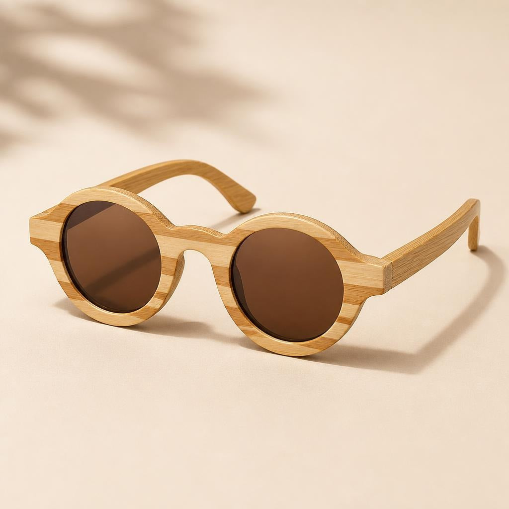 Kestrel Bamboo Oval Sunglasses