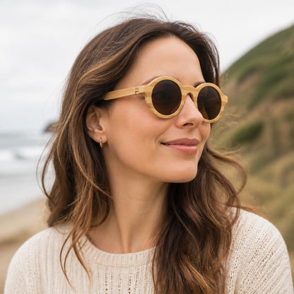 Kestrel Bamboo Oval Sunglasses