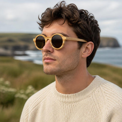 Kestrel Bamboo Oval Sunglasses