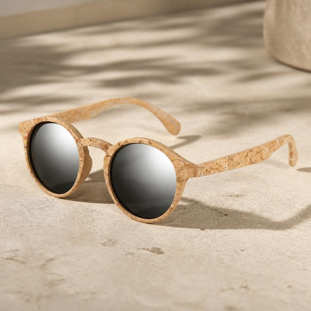 Lorien Bamboo Round Sunglasses