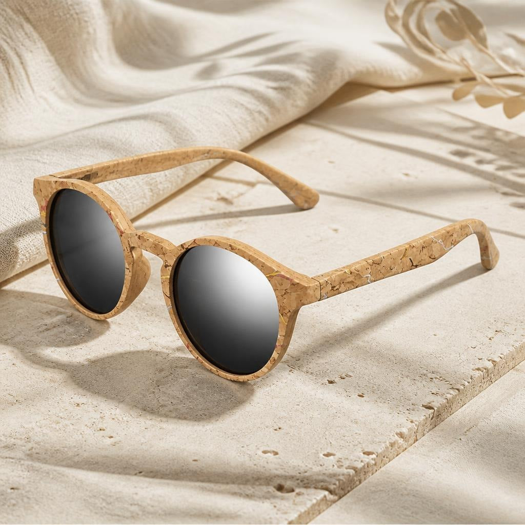 Lorien Bamboo Round Sunglasses