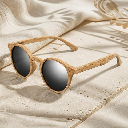 Lorien Bamboo Round Sunglasses