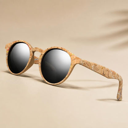 Lorien Bamboo Round Sunglasses