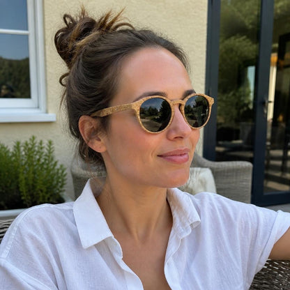 Lorien Bamboo Round Sunglasses