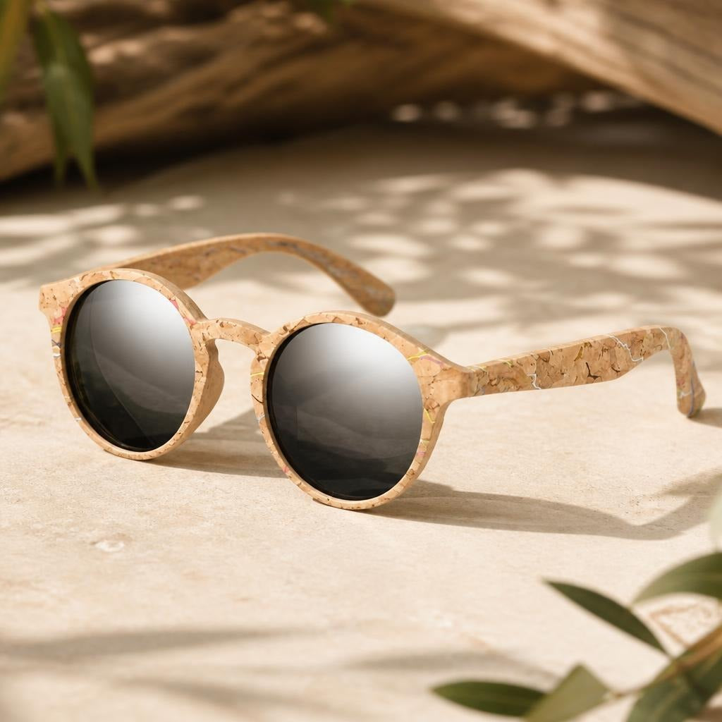 Lorien Bamboo Round Sunglasses