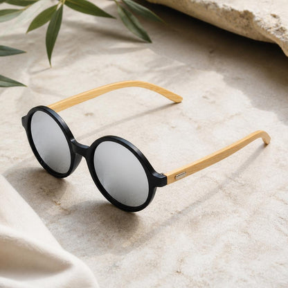 Lynton Bamboo Round Sunglasses