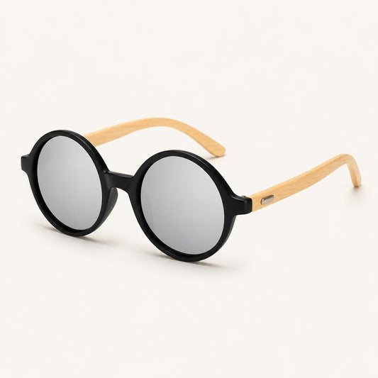 Lynton Bamboo Round Sunglasses