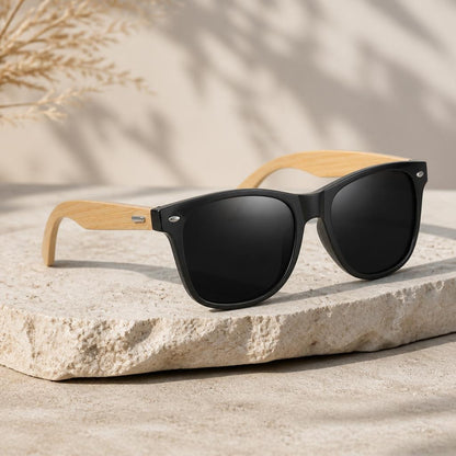 Marlow Bamboo Square Sunglasses