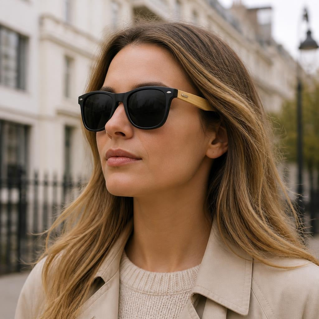 Marlow Bamboo Square Sunglasses