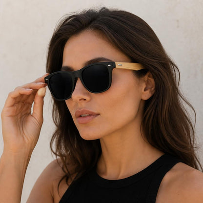Marlow Bamboo Square Sunglasses