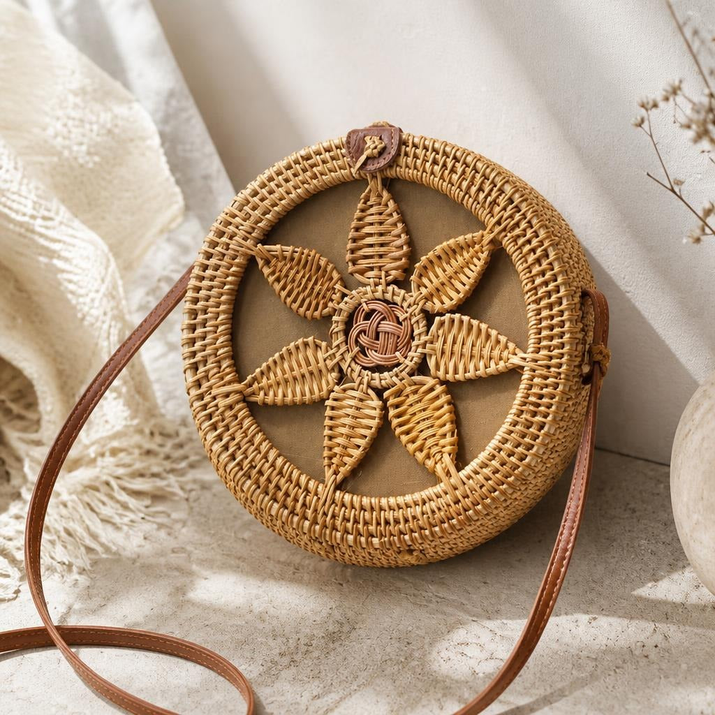 Moss Straw Handbag