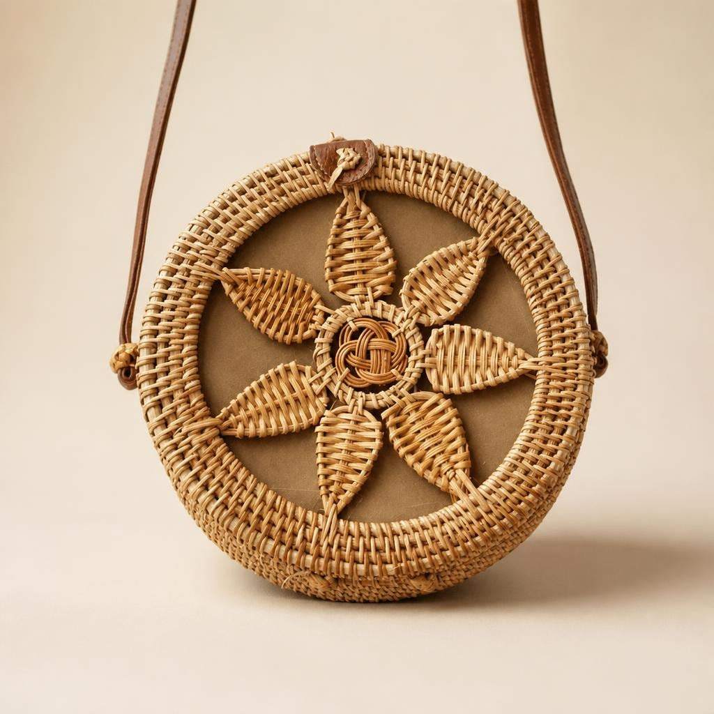 Moss Straw Handbag